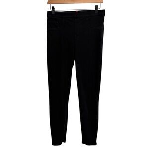 SPANX Black High Waisted Front Face Skinny Leggings Pull On Stretch Size Medium